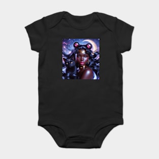 Sailor Moon and Luna #3 Baby Bodysuit